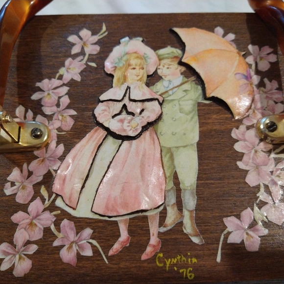 Vintage 70's Wooden Box Purse - Picture 11 of 12